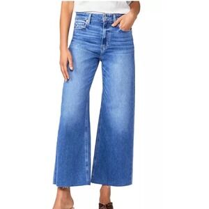 PAIGE Anessa Ankle Wide Leg Jeans Sunny Distressed Size 30 New With Tags